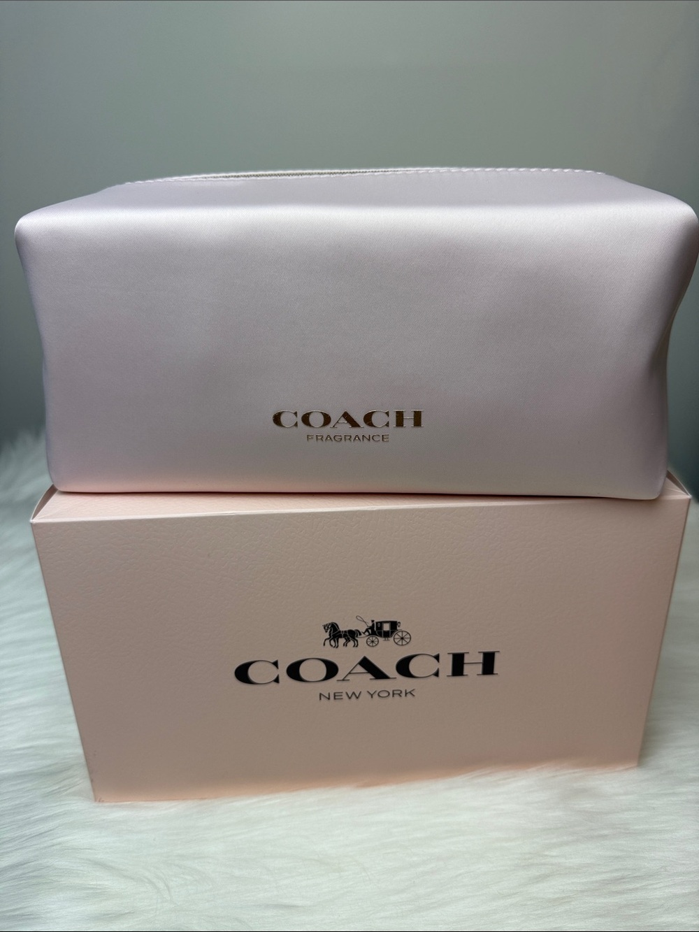 NWT Coach Fragrance Pink Toiletry Pouch, Cosmetics Bag, Makeup Bag